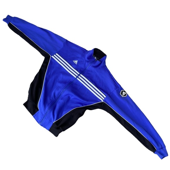 90s Adidas Soccer Tracksuit Jacket Vintage Streetwear Sweatshirt Set Blue y2k - Picture 5 of 9